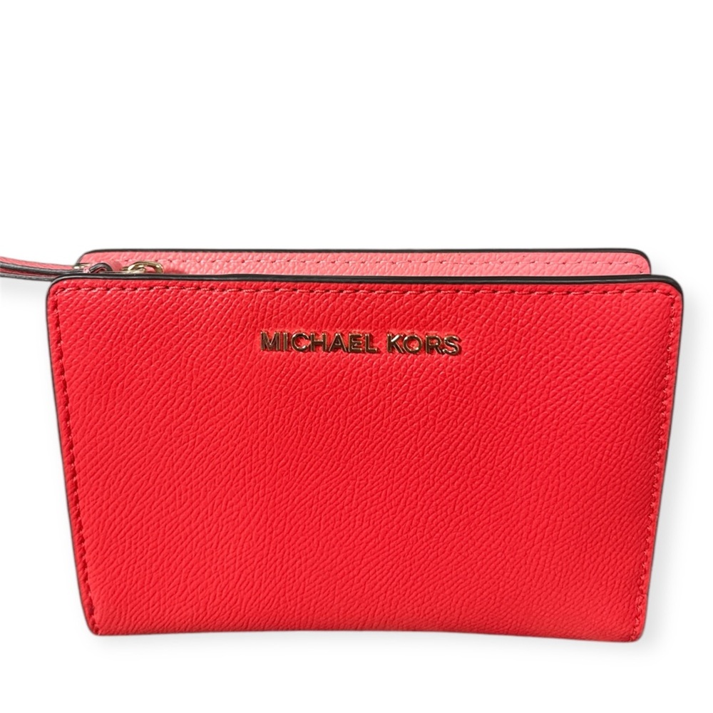 Michael Kors Color Block Saffiano Leather Wallet With Card Holder